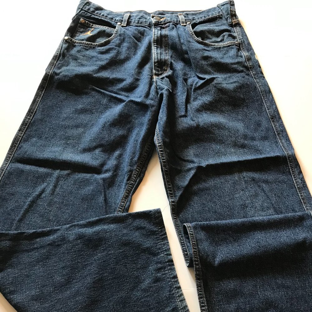 Jordan #23 Size 34/36 Medium Activewear Athletic Sport Cut Blue Jeans